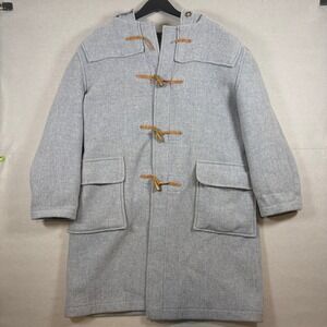 Gloverall Duffle Coat Womens 16 Wool Toggle Hood Made in England British Vintage